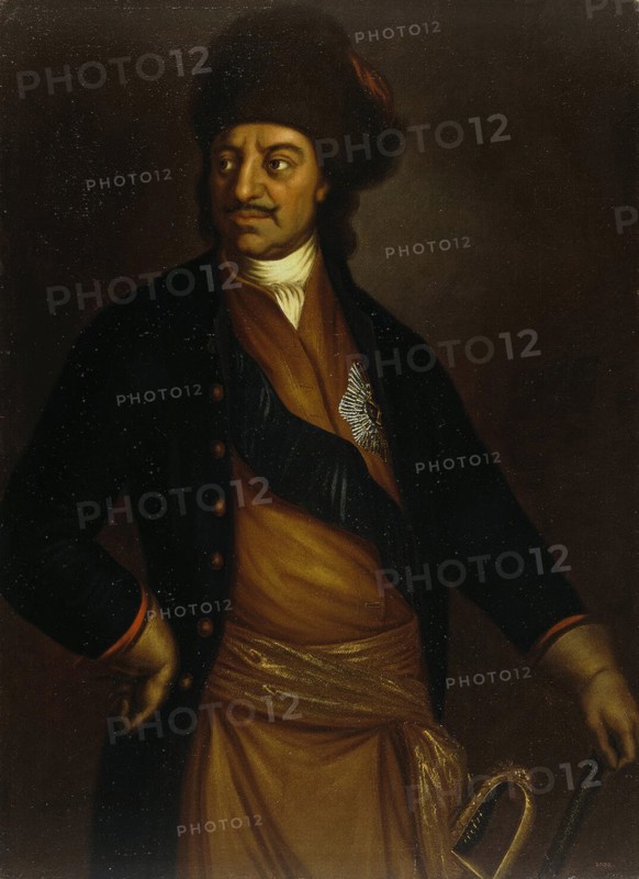 Portrait of Emperor Peter I the Great (1672-1725), Early 18th cen.. Artist: Anonymous