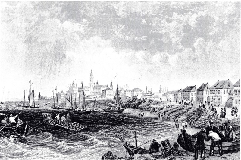 View of Kostroma, ca 1835. Artist: Anonymous