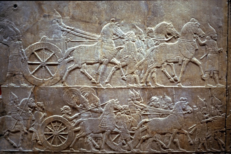 Ashurbanipal at the Battle of Til-Tuba, 650-620 BC. Artist: Assyrian Art