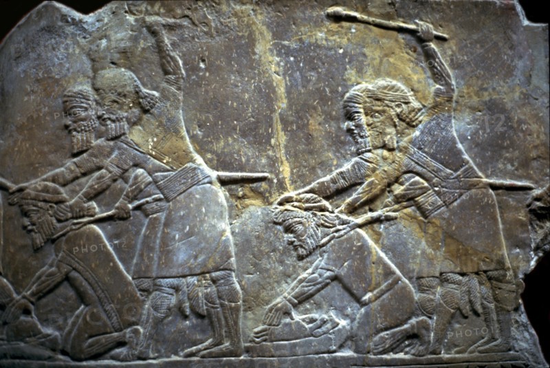 Ashurbanipal at the Battle of Til-Tuba, 650-620 BC. Artist: Assyrian Art
