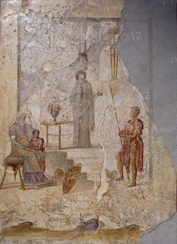 Cassandra predicts the downfall of Troy, 1st H. 1st cen. AD. Artist: Roman-Pompeian wall painting
