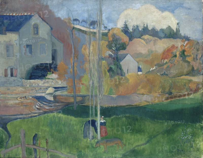 Landscape in Brittany. The David Mill, 1894. Artist: Gauguin, Paul Eugéne Henri (1848-1903)