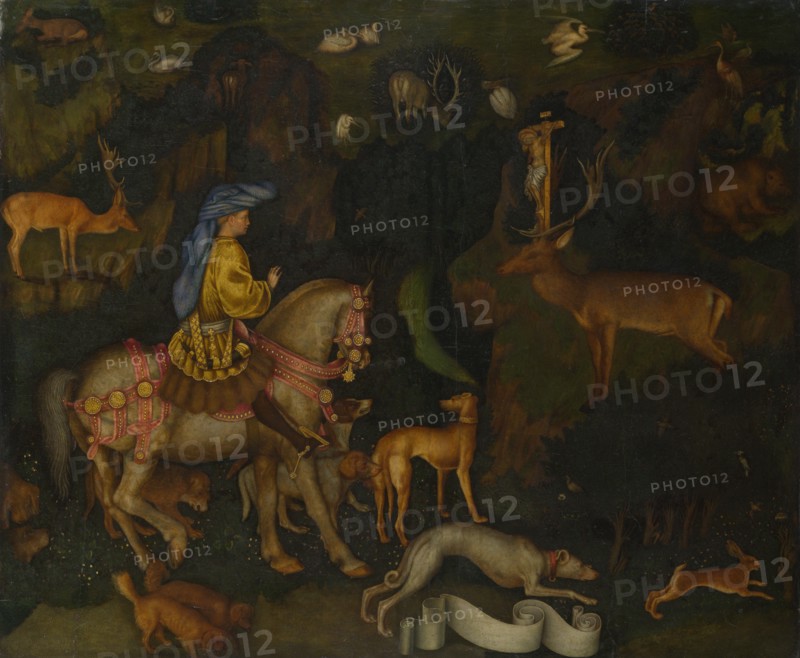 The Vision of Saint Eustace, c. 1440. Artist: Pisanello, Antonio (1395-1455)