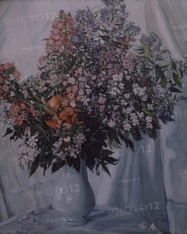 Still life. Phloxes, 1911. Artist: Golovin, Alexander Yakovlevich (1863-1930)