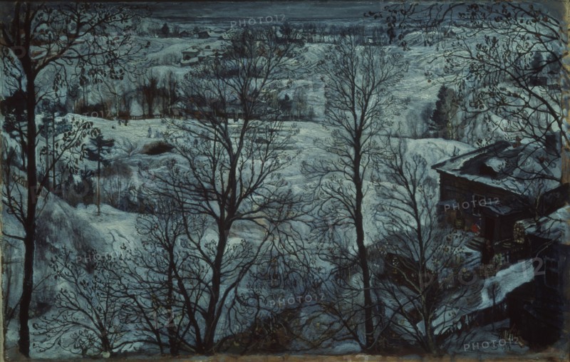 Winter landscape, 1917. Artist: Brodsky, Isaak Izrailevich (1884-1939)