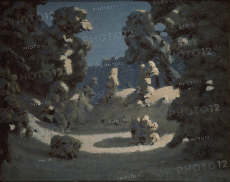 Sunspots on the hoarfrost, 1876-1890. Artist: Kuindzhi, Arkhip Ivanovich (1842-1910)