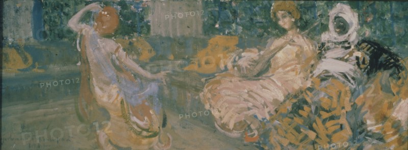 Illustration for the poem The Fountain of Bahçesaray by A. Pushkin, 1907. Artist: Korovin, Konstantin Alexeyevich (1861-1939)