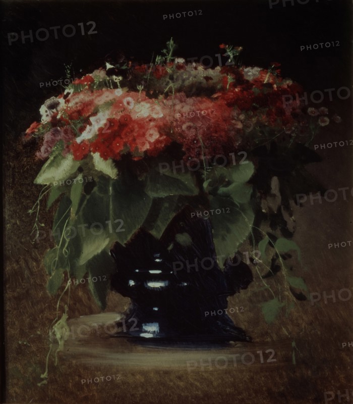 Bunch of flowers. Phloxes, 1884. Artist: Kramskoi, Ivan Nikolayevich (1837-1887)