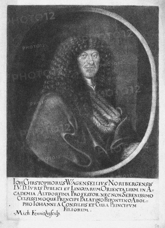 Portrait of Johann Christoph Wagenseil (1633-1705), End of 17th cen.. Artist: Fenitzer (Fennitzer), Georg (1646-1722)
