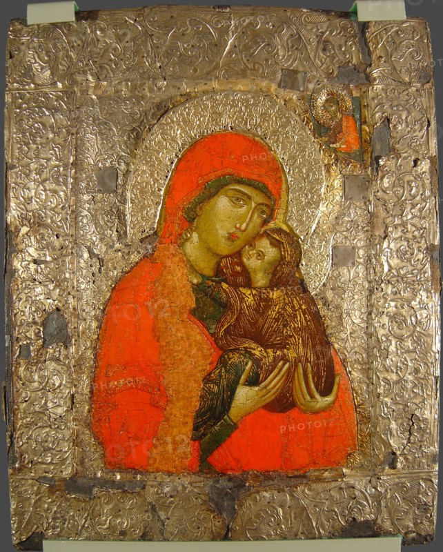 Saint Anne and Mary as child, 14th century. Artist: Russian icon