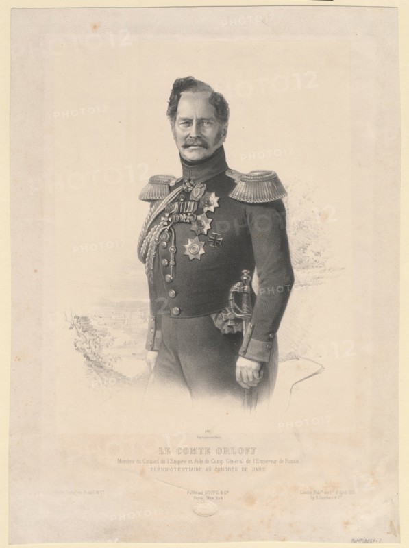 Portrait of Count Alexey Fyodorovich Orlov (1787-1862). Artist: Lemercier, Joseph (1803-1887)