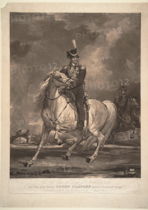 Portrait of Count Matvei Ivanovich Platov (1757-1818), 1815. Artist: Phillips, Thomas (1770-1845)