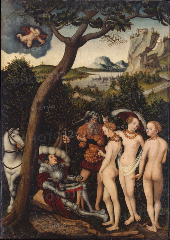 The Judgement of Paris, ca 1528. Artist: Cranach, Lucas, the Elder (1472-1553)