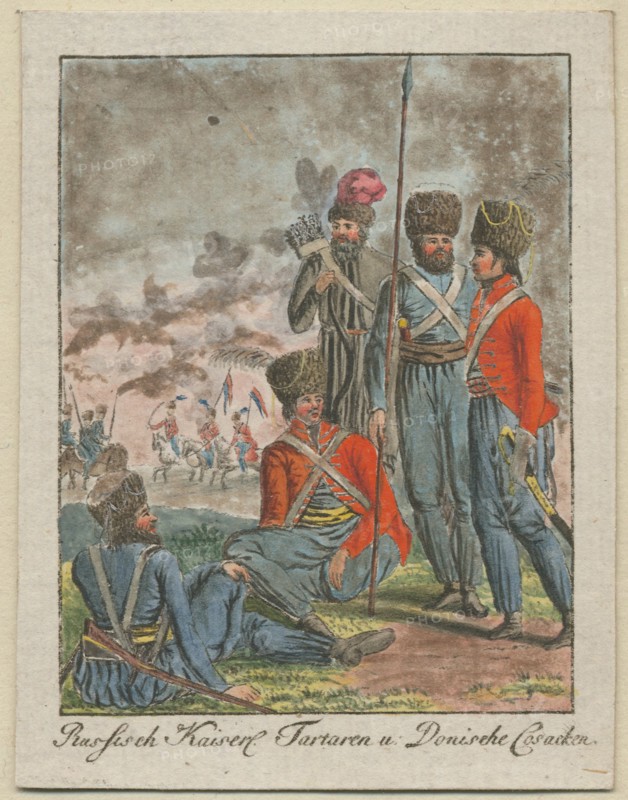 Imperial Russian Cossacks, 1799. Artist: Anonymous