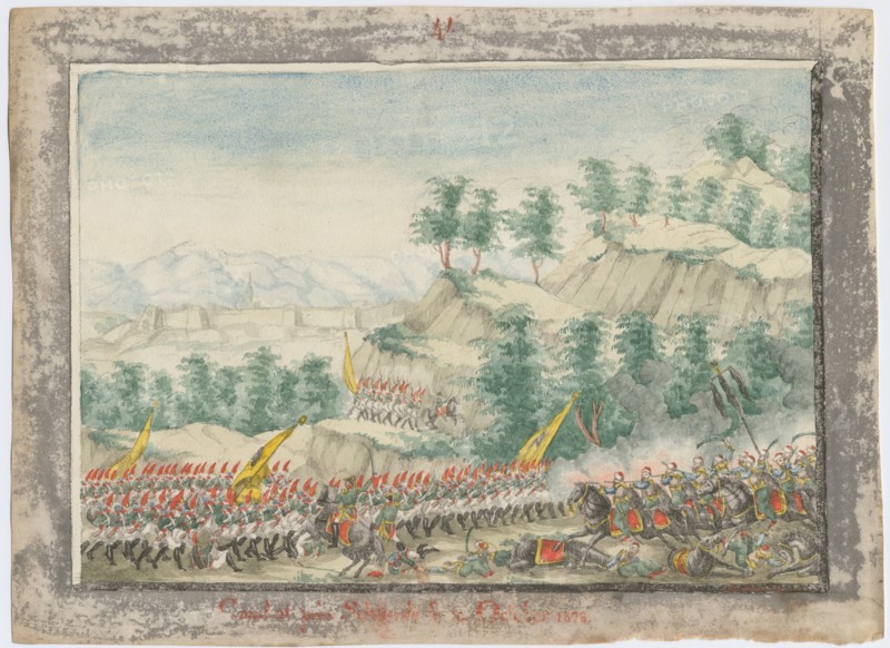 The Siege of the Shumen Fortress in 1828, 1829. Artist: Anonymous
