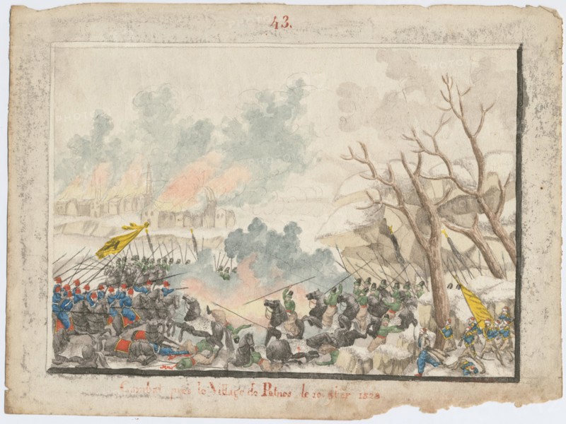 The Battle of Patnos on October 1828, 1829. Artist: Anonymous
