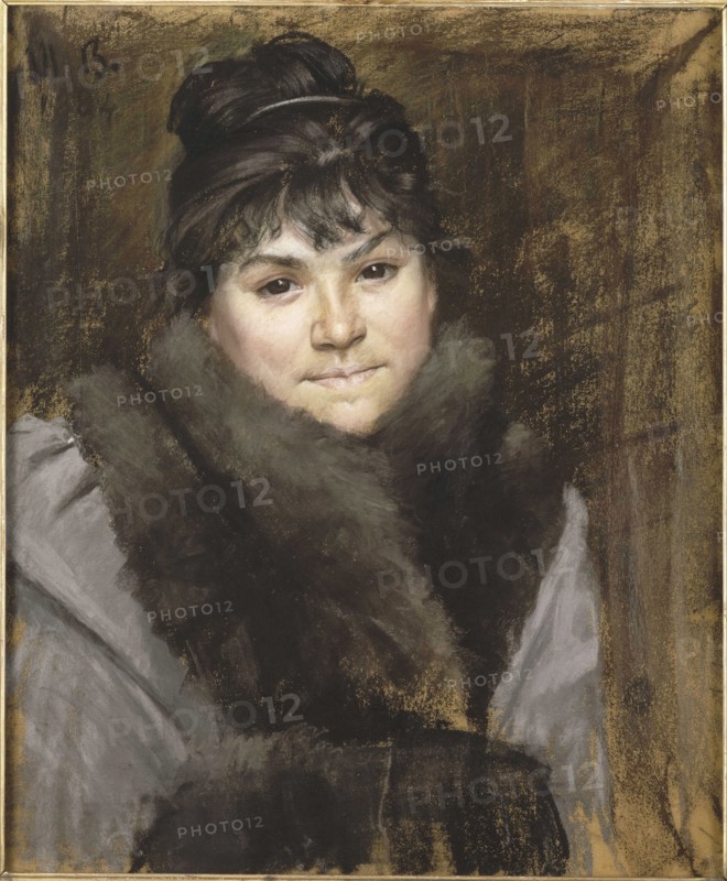 Portrait of Mme X, c. 1883-1884. Artist: Bashkirtseva, Maria Konstantinovna (1860-1884)