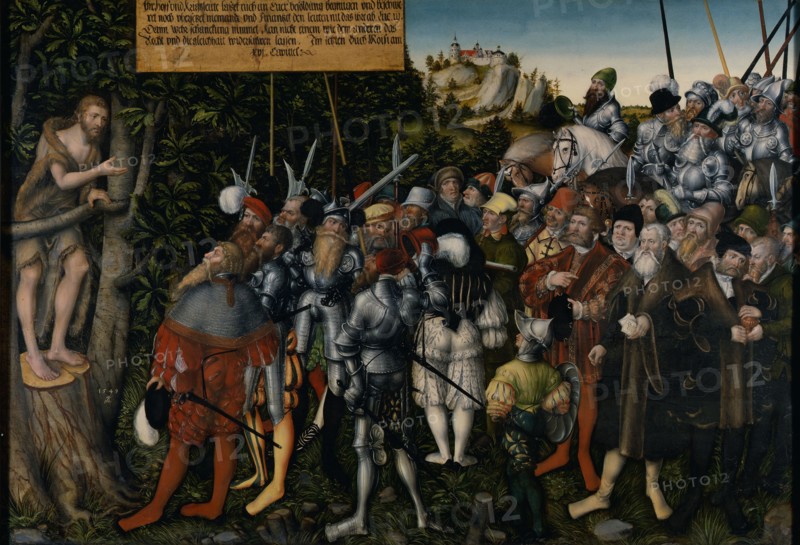 The Sermon of John the Baptist, 1549. Artist: Cranach, Lucas, the Younger (1515-1586)