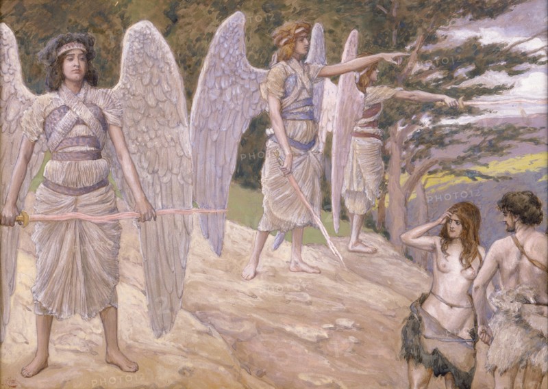 Adam and Eve Driven From Paradise, 1896-1902. Artist: Tissot, James Jacques Joseph (1836-1902)