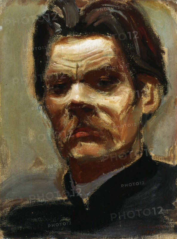 Portrait of the author Maxim Gorky (1868-1939), 1906. Artist: Gallen-Kallela, Akseli (1865-1931)