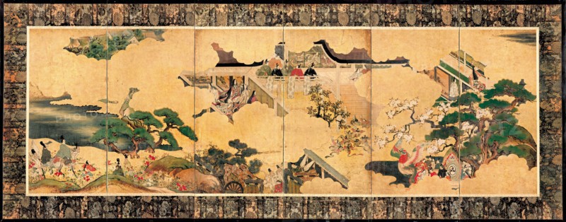 Scenes from The tale of Genji (Genji monogatari), 17th century. Artist: Anonymous