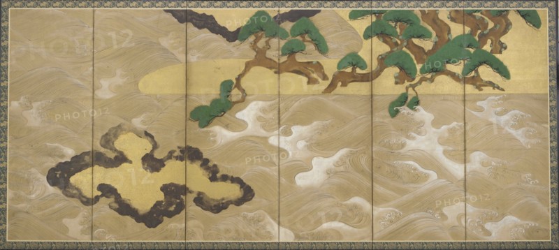 Waves at Matsushima, Early 17th cen.. Artist: Sotatsu, Tawaraya (active Early 17th cen.)