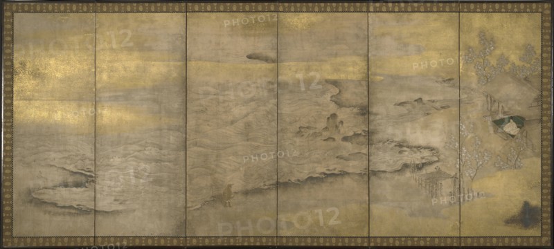 An Exiled Emperor on Okinoshima, ca. 1600. Artist: Anonymous