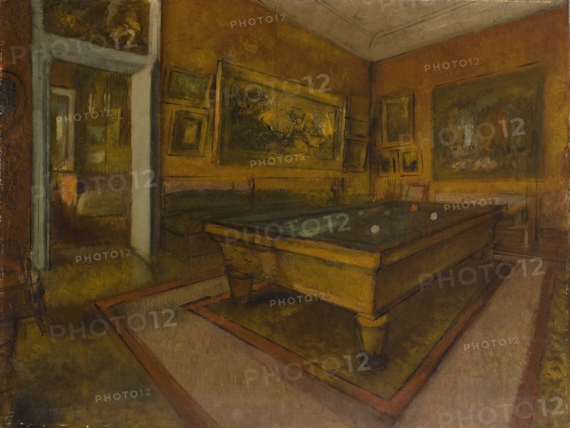 Billiard Room at Ménil-Hubert, 1892. Artist: Degas, Edgar (1834-1917)