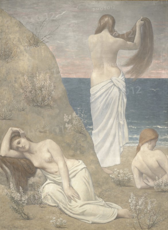 Young Girls by the Seaside, 1887. Artist: Puvis de Chavannes, Pierre Cécil (1824-1898)