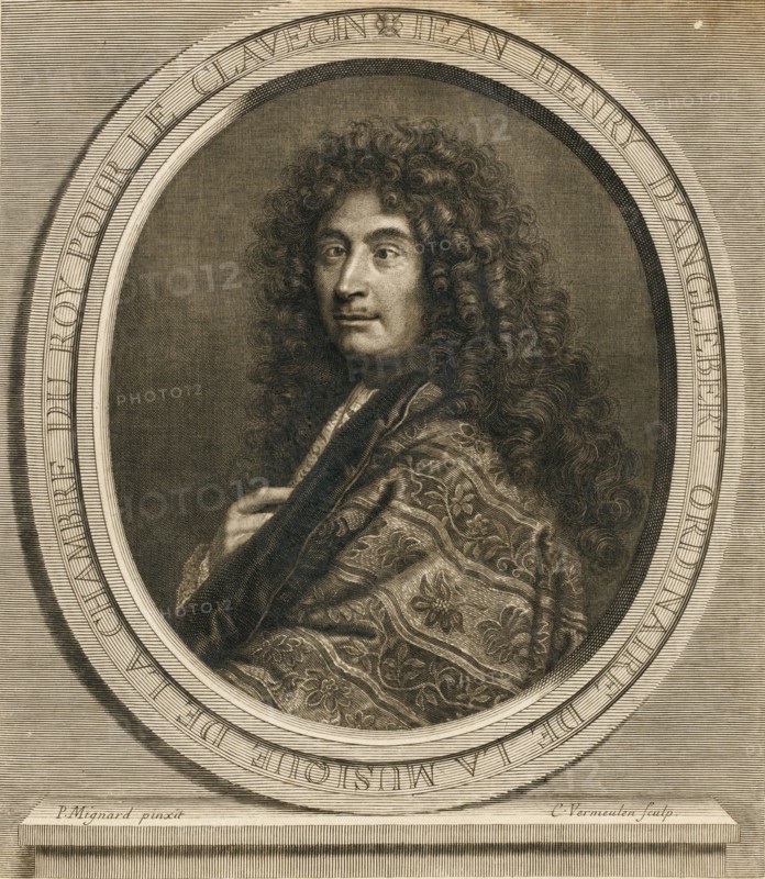 Portrait of the composer Jean-Henri d?Anglebert (1629-1691), 1689. Artist: Mignard, Pierre (1612-1695)