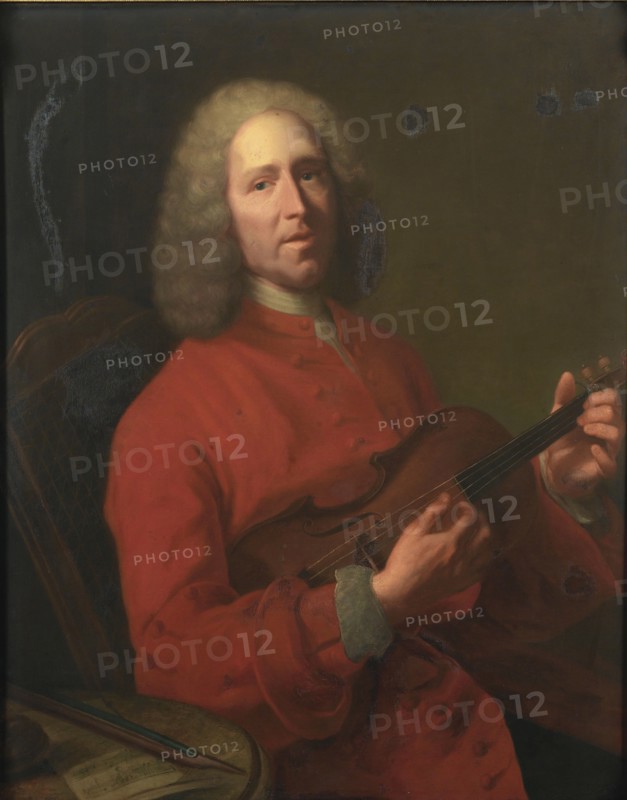 Portrait of the composer Jean-Philippe Rameau (1683-1764), 1728. Artist: Aved, Jacques-Andrè Joseph (1702-1766)