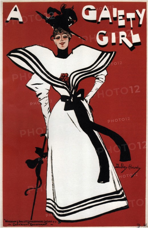 Poster for the musical comedy A Gaiety Girl by Sidney Jones, 1893. Artist: Hardy, Dudley (1866-1922)