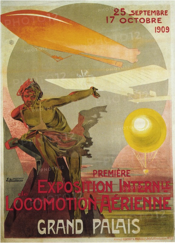 The first Salon de la locomotion aérienne, 1909. Artist: Montaut, Ernest (1879-1909)
