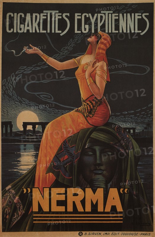 Egyptian cigarettes Nerma, 1924. Artist: Camps, Gaspar (1874-1942)
