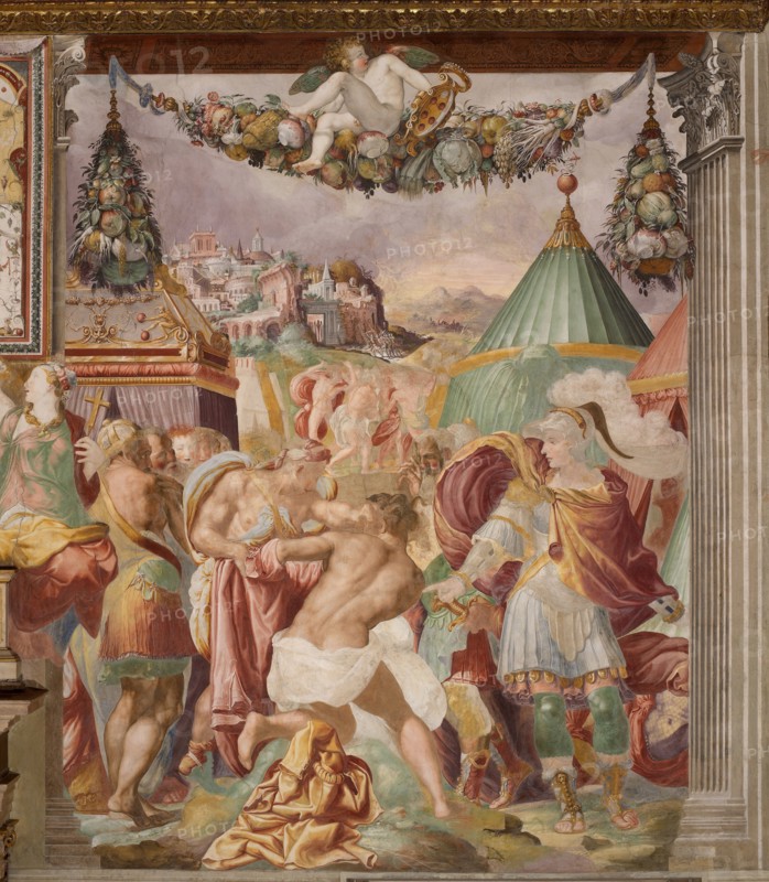 The punishment of the treacherous schoolmaster of Falerii, c. 1544. Artist: Rossi, Francesco, de (1510-1563)