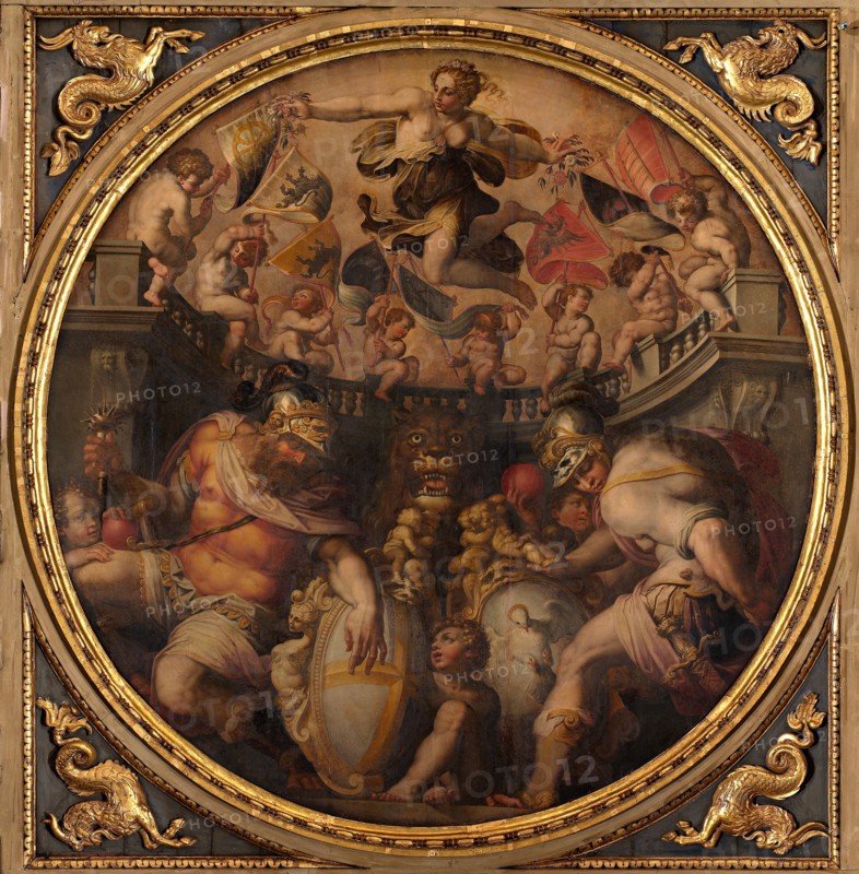 Allegories of the Quarters of Santo Spirito and Santa Croce, 1563-1565. Artist: Vasari, Giorgio (1511-1574)