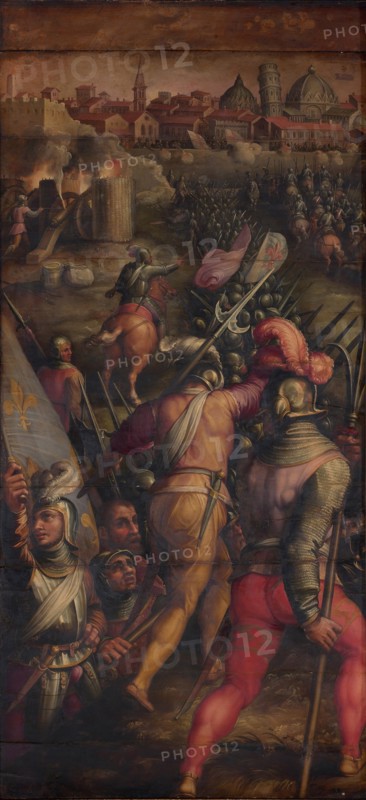 The Battle of Barbagianni near Pisa, 1563-1565. Artist: Vasari, Giorgio (1511-1574)