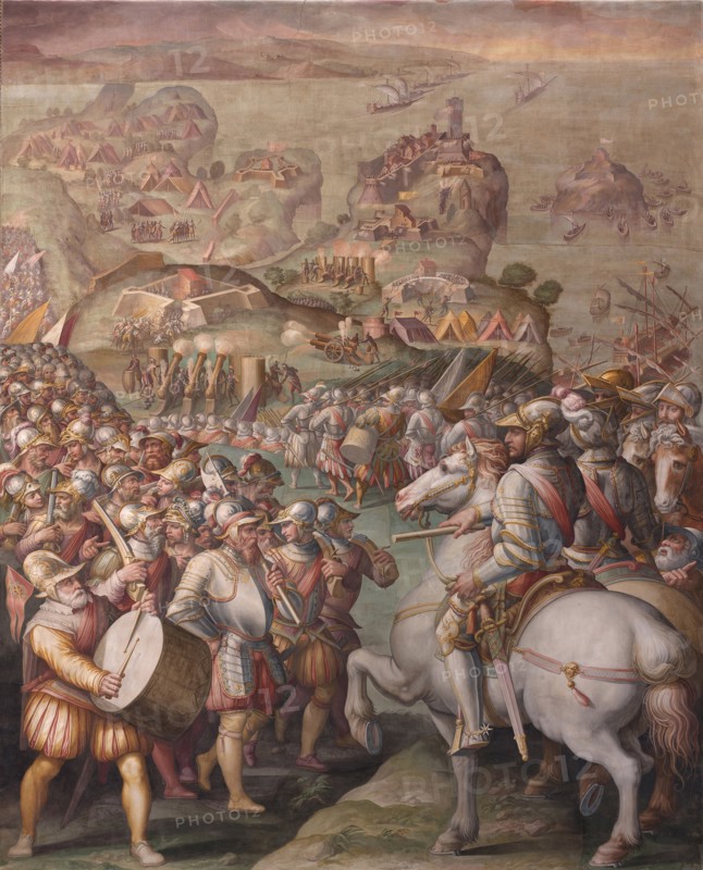 Capture of Porto Ercole, 1568-1570. Artist: Vasari, Giorgio (1511-1574)
