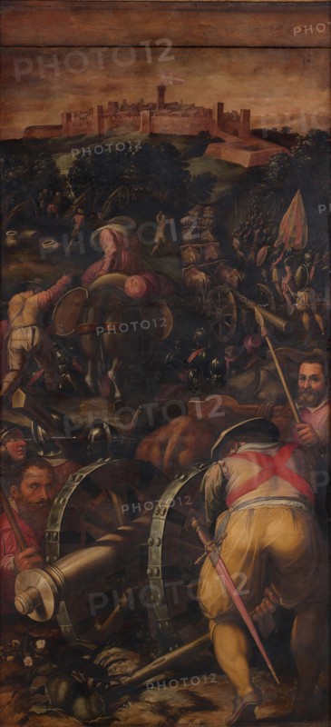 Storming of Monteriggioni, 1563-1565. Artist: Vasari, Giorgio (1511-1574)