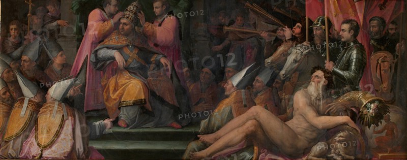 The election of Giovanni de' Medici to papacy, 1555-1562. Artist: Vasari, Giorgio (1511-1574)