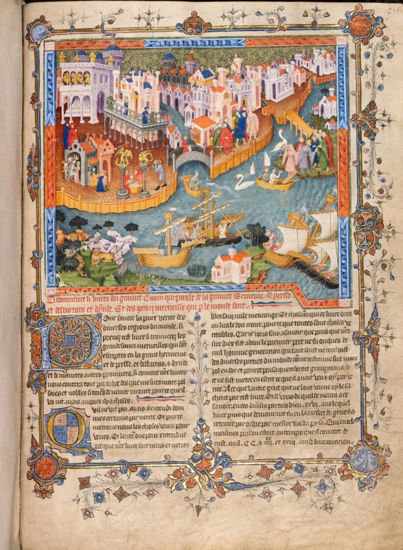 Marco Polo?s departure from Venice in 1271 (From Marco Polo?s Travels), ca 1400. Artist: Anonymous