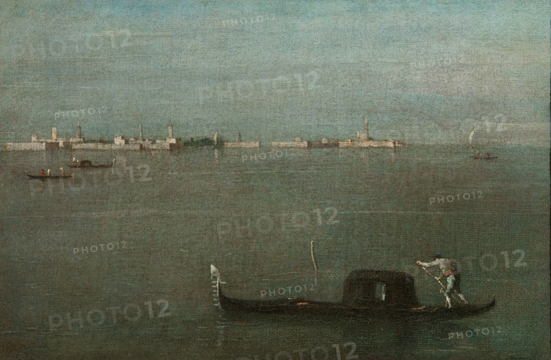 Gondolas on the Lagoon (Grey Lagoon), 1765. Artist: Guardi, Francesco (1712-1793)