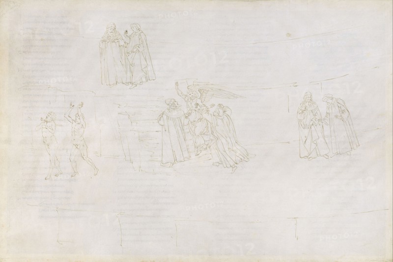 Illustration to the Divine Comedy by Dante Alighieri (Purgatorio 17), 1480-1490. Artist: Botticelli, Sandro (1445-1510)
