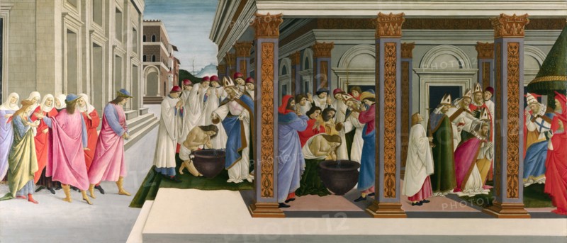 Three Miracles of Saint Zenobius, c. 1500. Artist: Botticelli, Sandro (1445-1510)