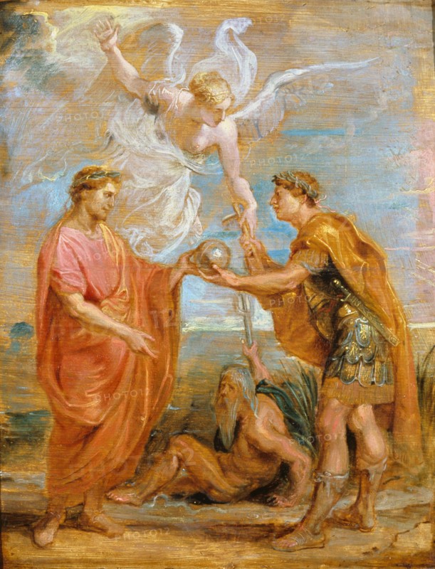 Constantius appoints Constantine as his successor, 1622. Artist: Rubens, Pieter Paul (1577-1640)