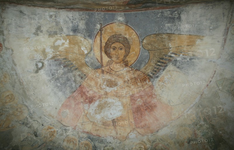 Saint Michael the Archangel, 12th century. Artist: Ancient Russian frescos