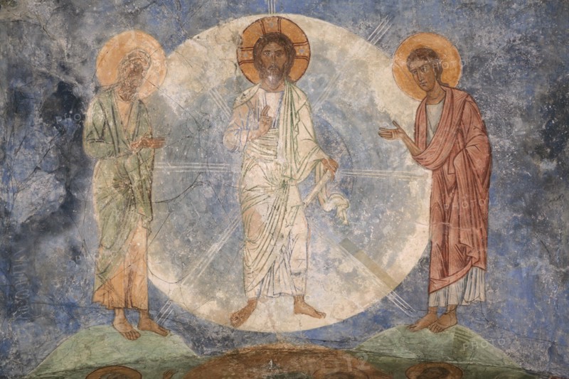 The Transfiguration of Jesus, 12th century. Artist: Ancient Russian frescos