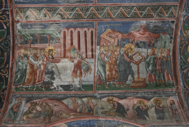 The Healing at Capernaum and other scenes from the Life of Christ, 14th century. Artist: Anonymous