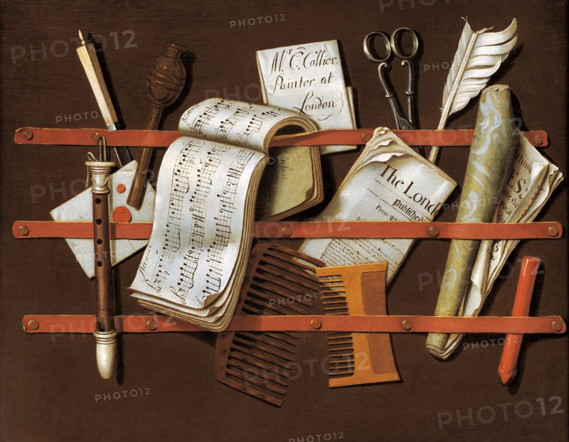 Letter rack, ca 1698. Artist: Collier, Edward (active 1662-1708)
