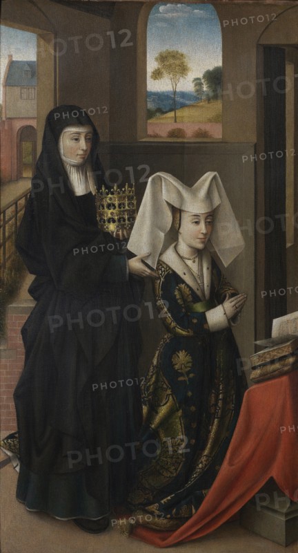 Isabel of Portugal with Saint Elizabeth, 1457-1460. Artist: Christus, Petrus (1410/20-1475/76)